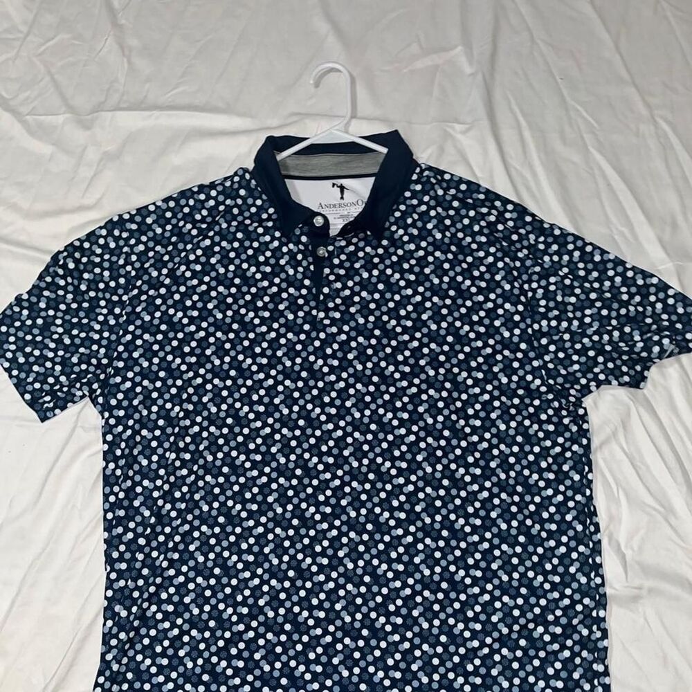 Men's Navy and Blue Polo-shirts